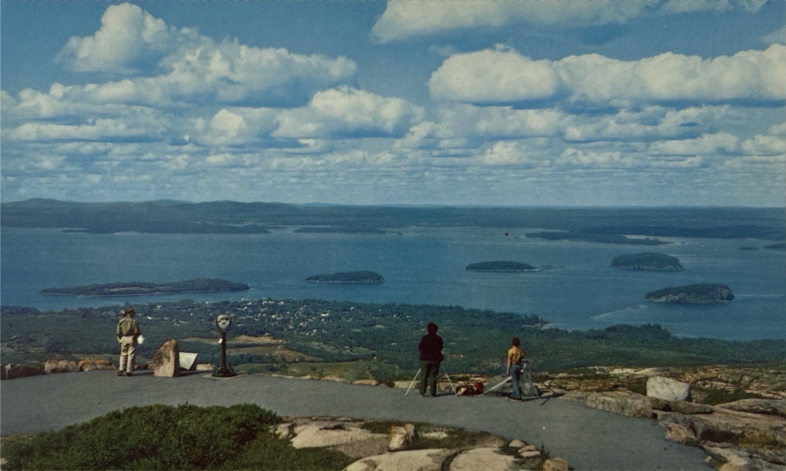 Vtg Postcard Frenchman’s Bay Porcupine Islands Acadia NP Bar Harbor ME Unposted