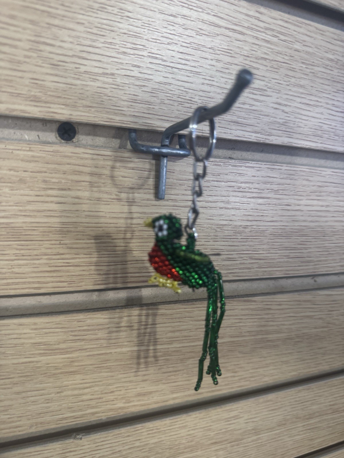 Guatemalan Souvenirs Small Beaded Quetzal Keychain Handmade