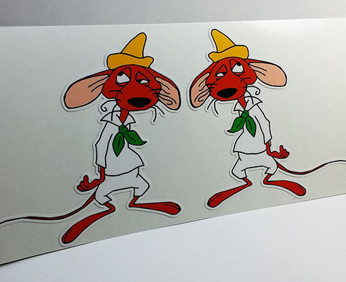 Slowpoke Rodriguez x 2 Vintage Style DECAL, Vinyl STICKER, rat rod, racing, 4