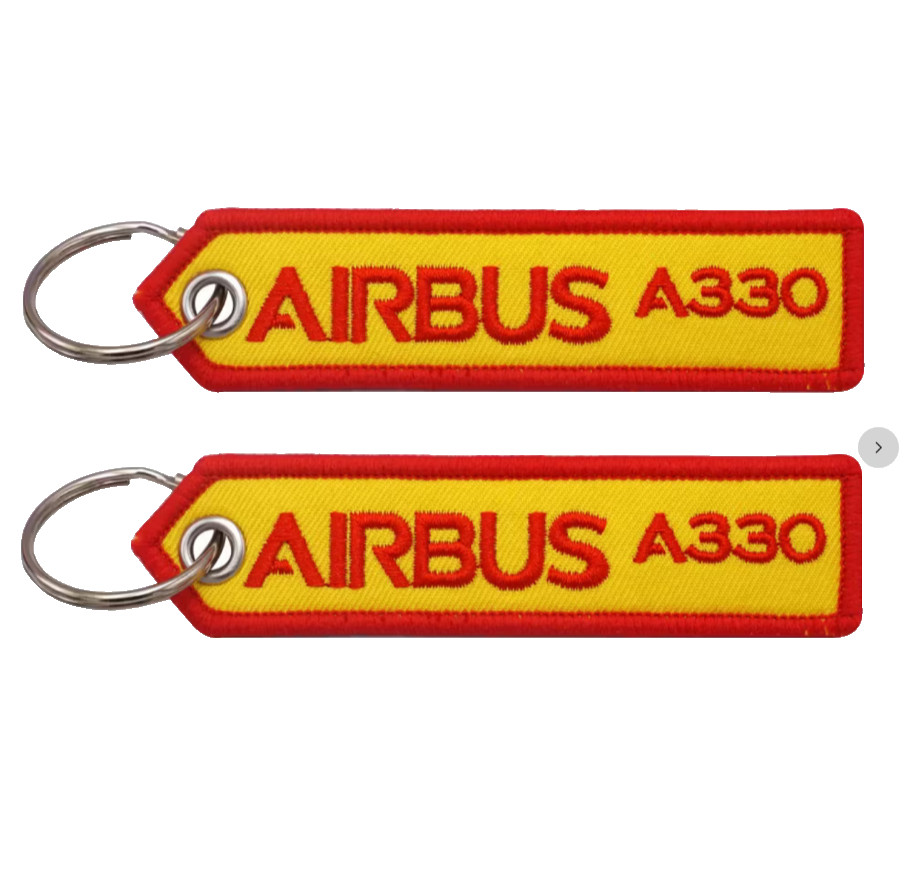 FABULOUS AIRBUS A330 EMBROIDERED KEYCHAIN...