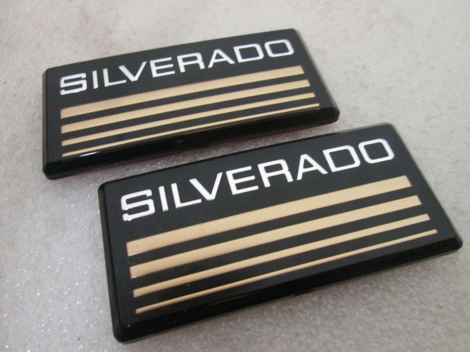 2X Cab Emblem Badge Side Roof Pillar Decal Plate Compatible for Chevy Silverado