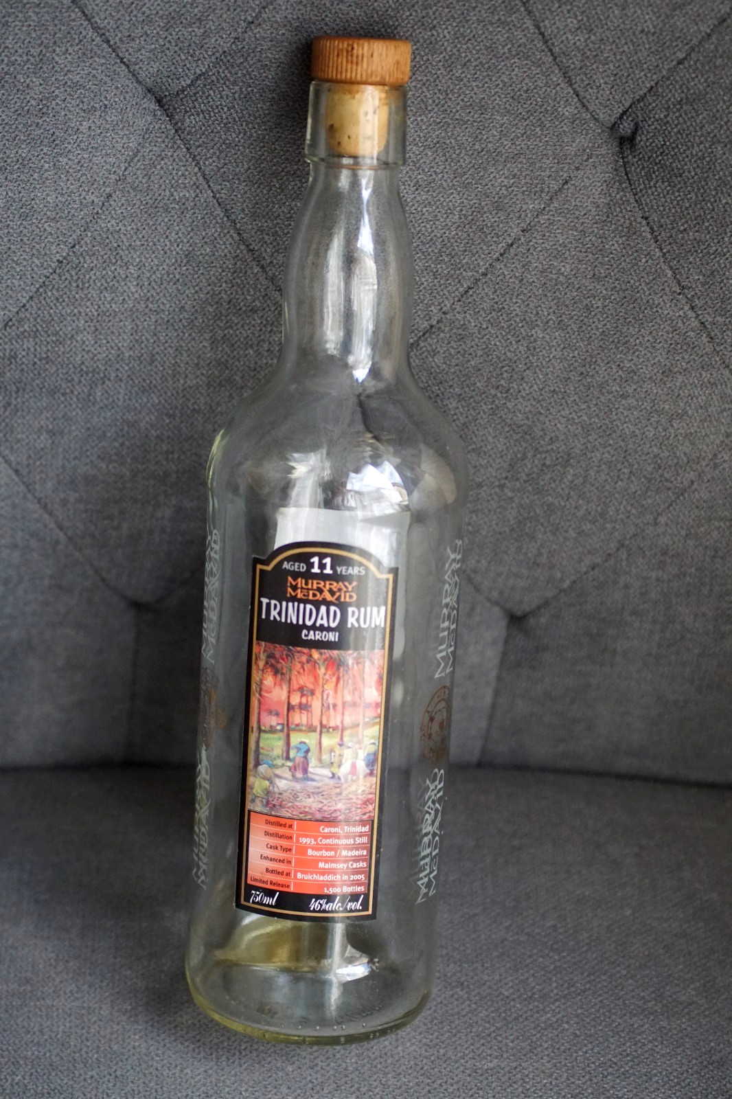 Murray McDavid Caroni 1993 LTD EDITION 1/1500 11 YR Trinidad Rum Empty Bottle