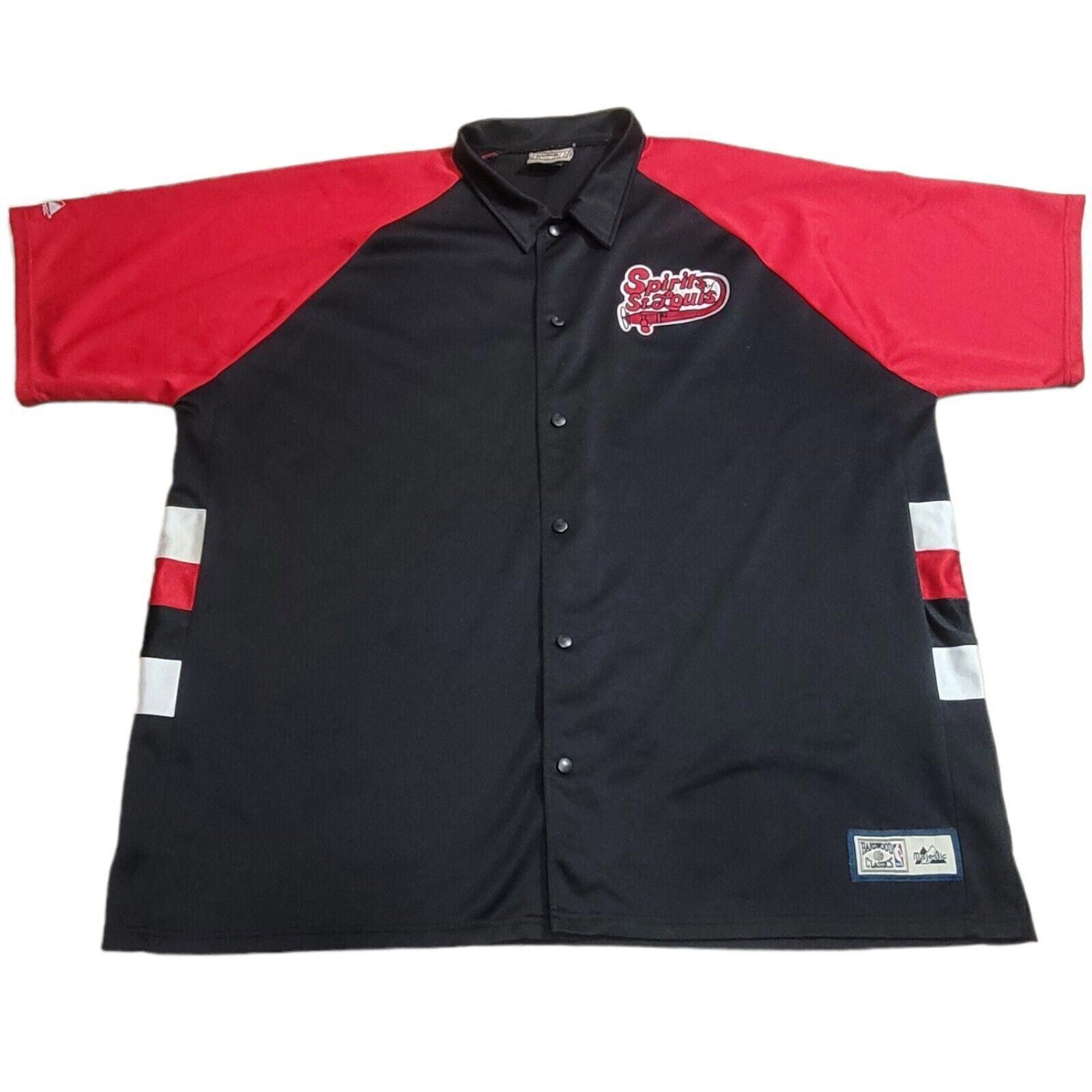 Vtg. Majestic Hardwood Classic St. Louis Spirits Button Up Jersey Size 4XL BH Vtg. Majestic Hardwood Classic St. Louis Spirits Button Up Jersey Size 4XL BH
