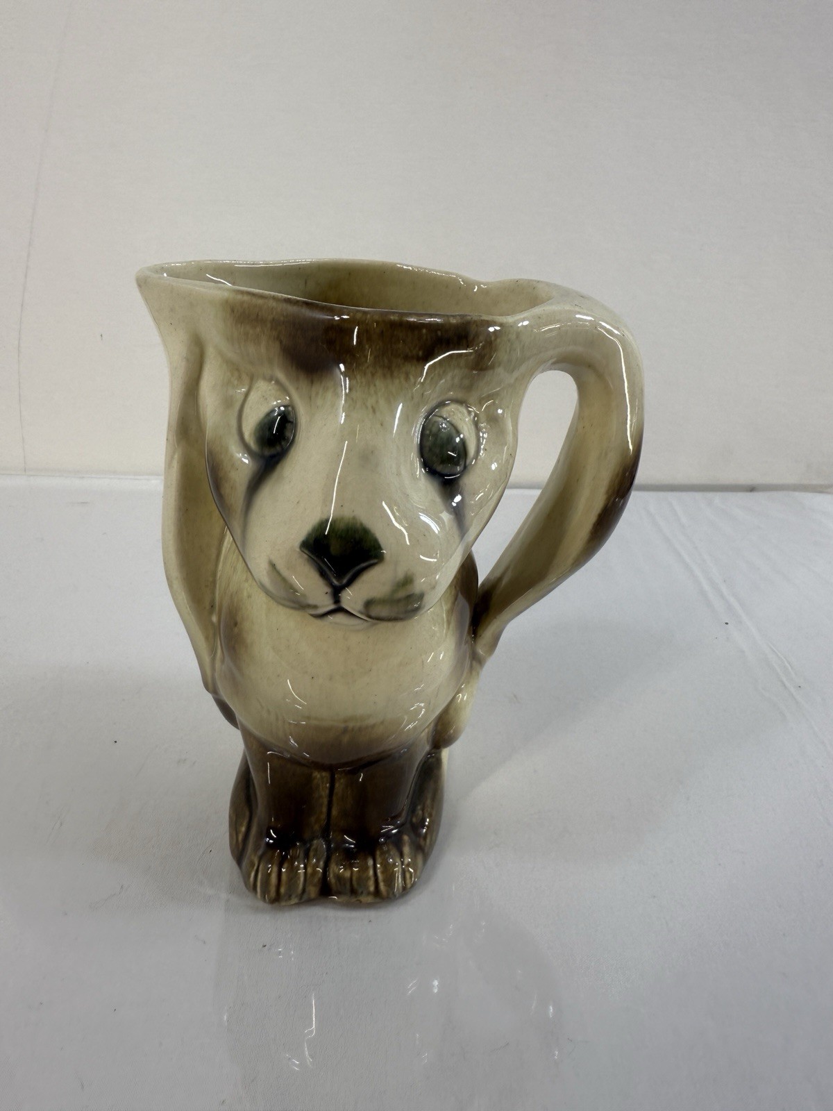 Vintage Norcrest Ceramic Adorable Bunny Figurine Mug Pitcher