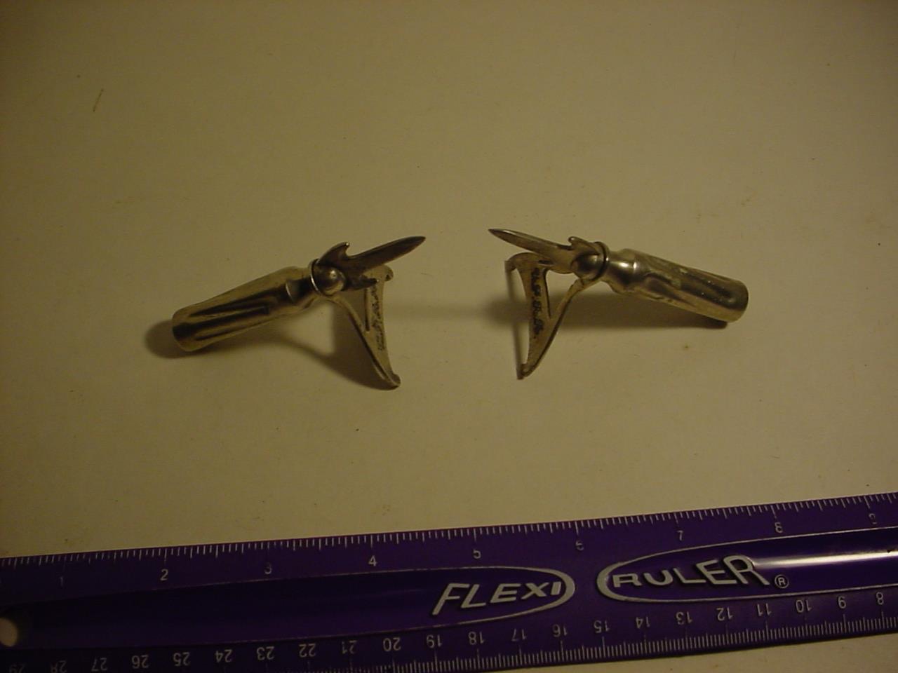 (2) UPRR dining car 1896 F. P. Pfleghar & Son Silverplate Corn Holders