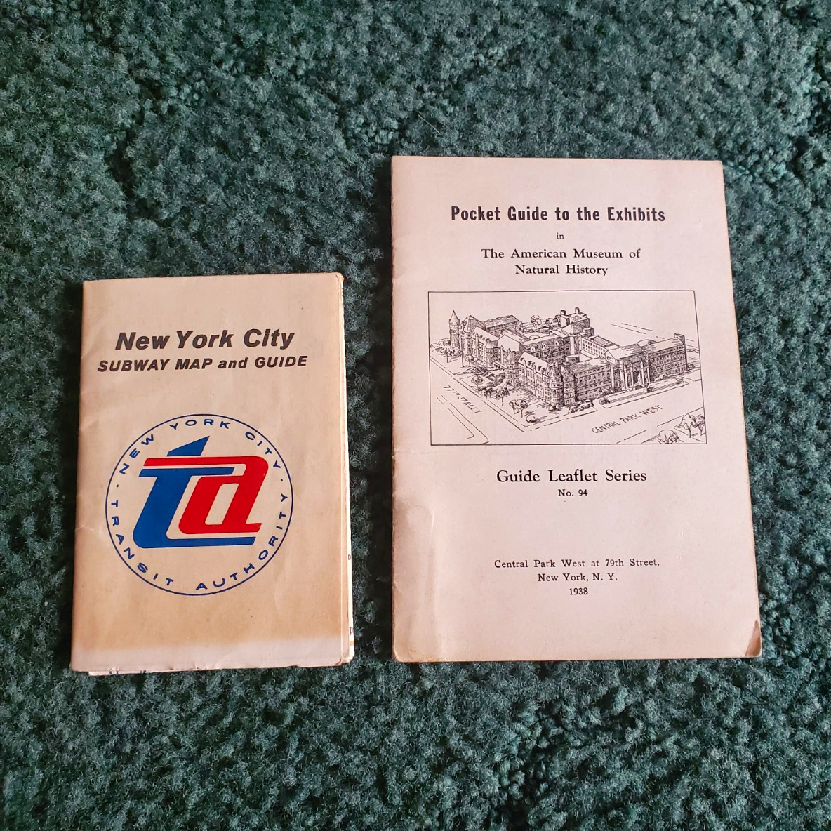 Vintage 1930s & 1960s NYC Ephemera Bundle - Subway Map & AMNH Pocket Guide