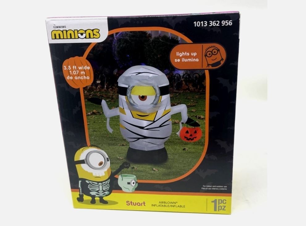 Stuart Minions Halloween Inflatable Mummy Gemmy 3.5 ft. BRAND NEW RARE Stuart Minions Halloween Inflatable Mummy Gemmy 3.5 ft. BRAND NEW RARE