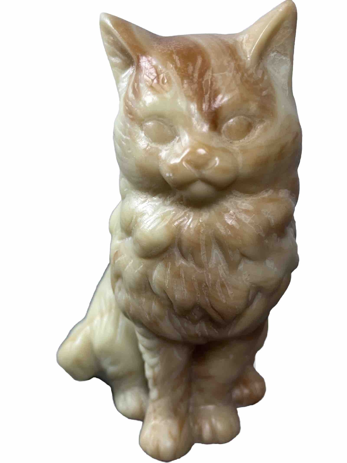 Cat Genuine Marle Stone Handcrafted Cultured Marble Australia Vintage Figurine [