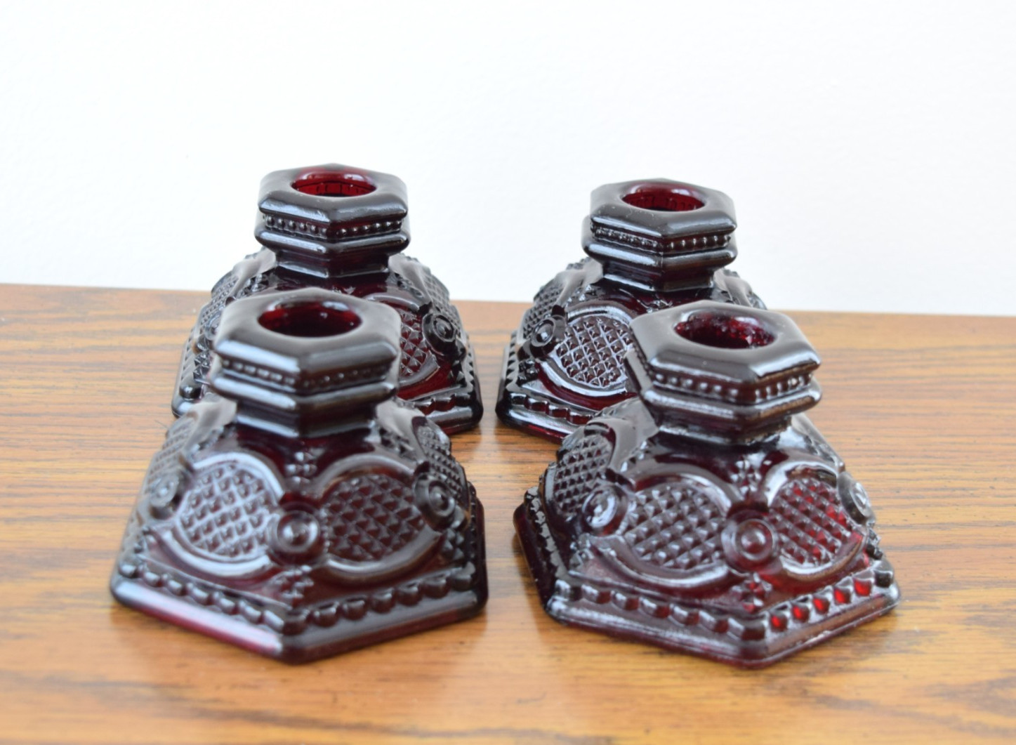 Set of 4 Avon The 1876 Cape Cod Collection Candle Holders