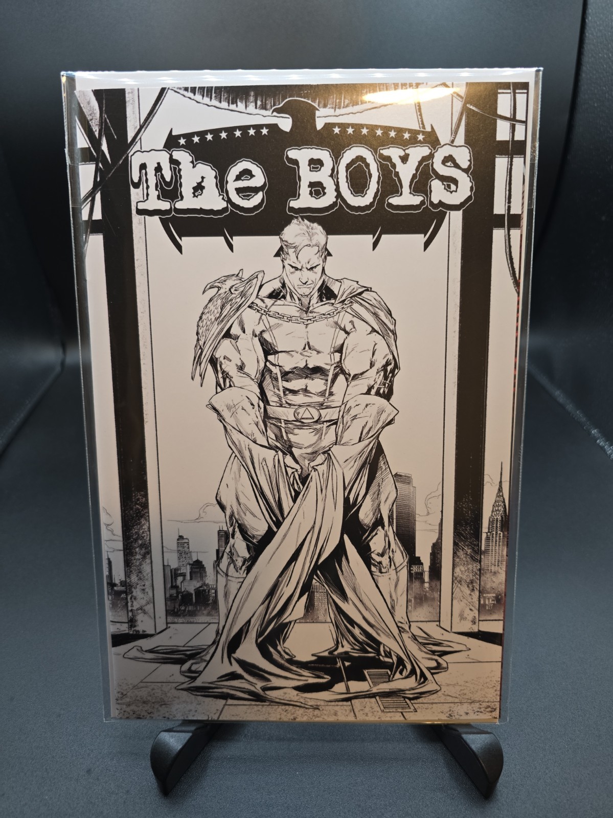 THE BOYS #1 B&W ABSOLUTE HOMELANDER ABSOLUTE BATMAN HOMAGE SDCC LIMITED TO 100 