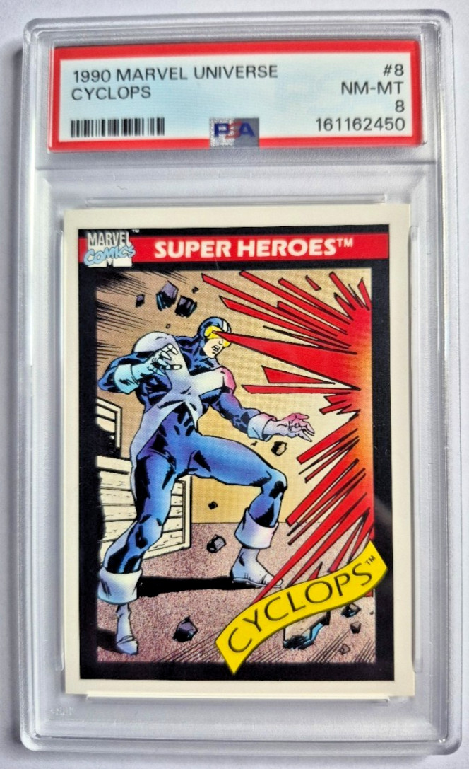 1990 Marvel Universe #8 X-Men X-Factor Scott Summers Cyclops NM-Mint PSA 8