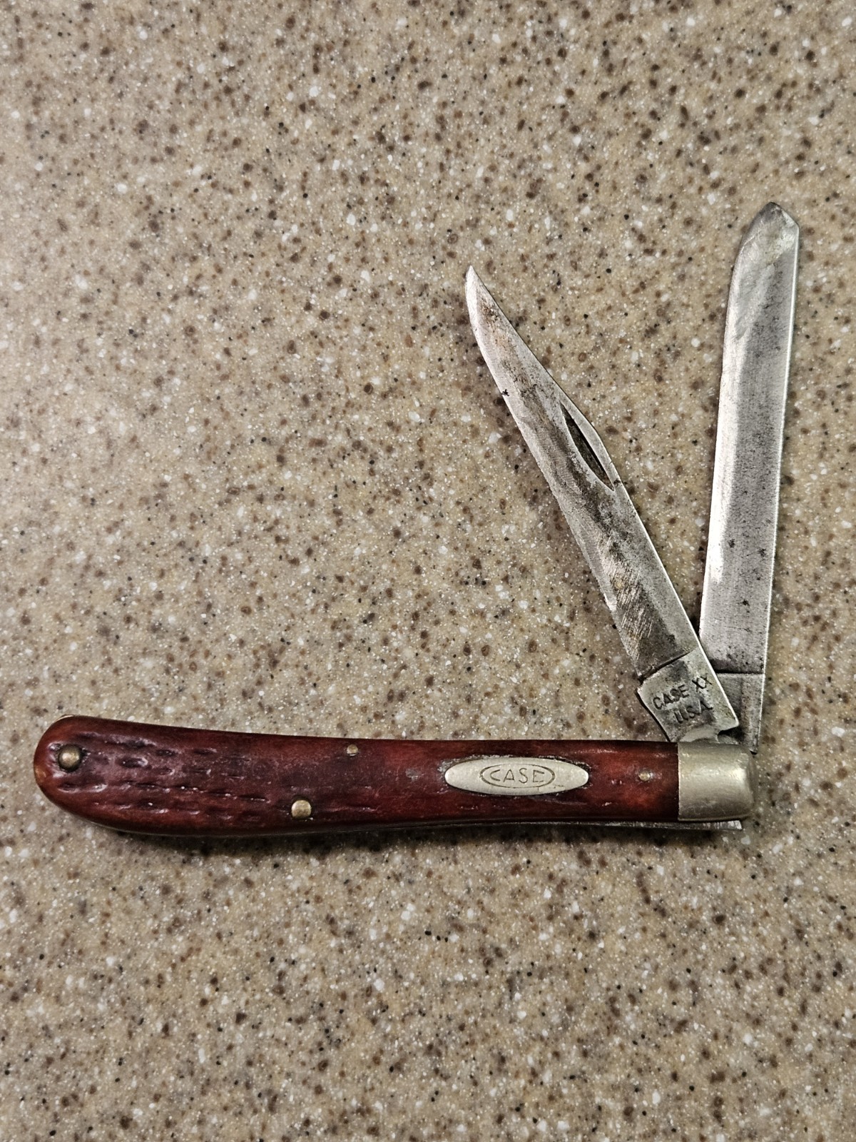  Vintage Case X.X. USA 1965-1969 Two Blade 62048SP Slimline Bone Handle Trapper 