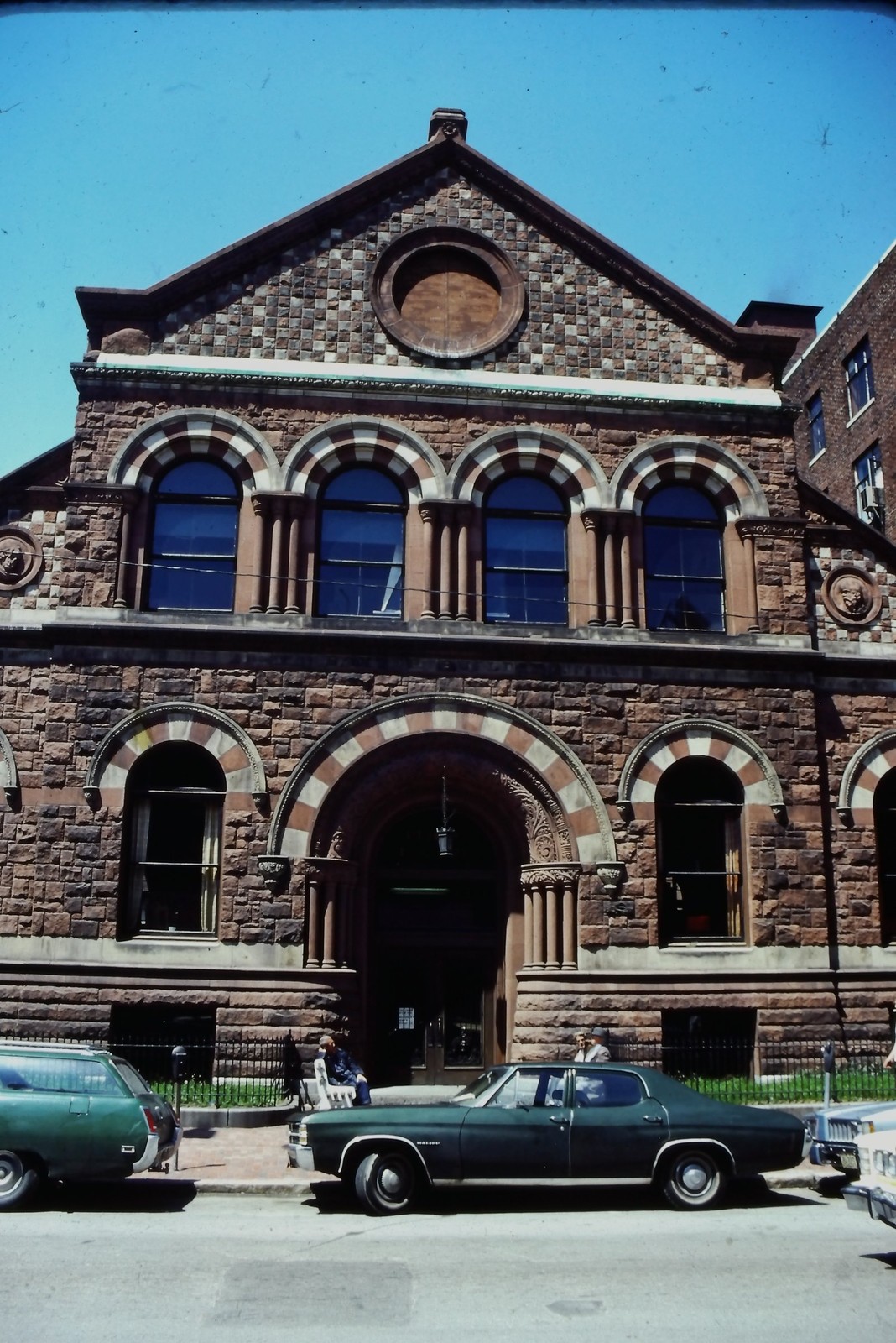 1975 35mm Slide, Furness Library University of Pennsylvania Philadelphia green