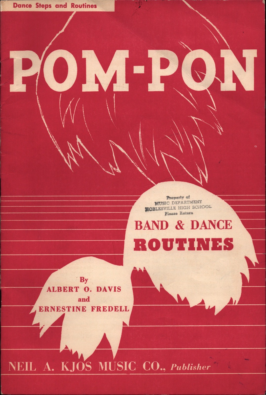 Vintage Pom-Pon Band & Dance Routines Booklet 1955 Noblesville HS Indiana