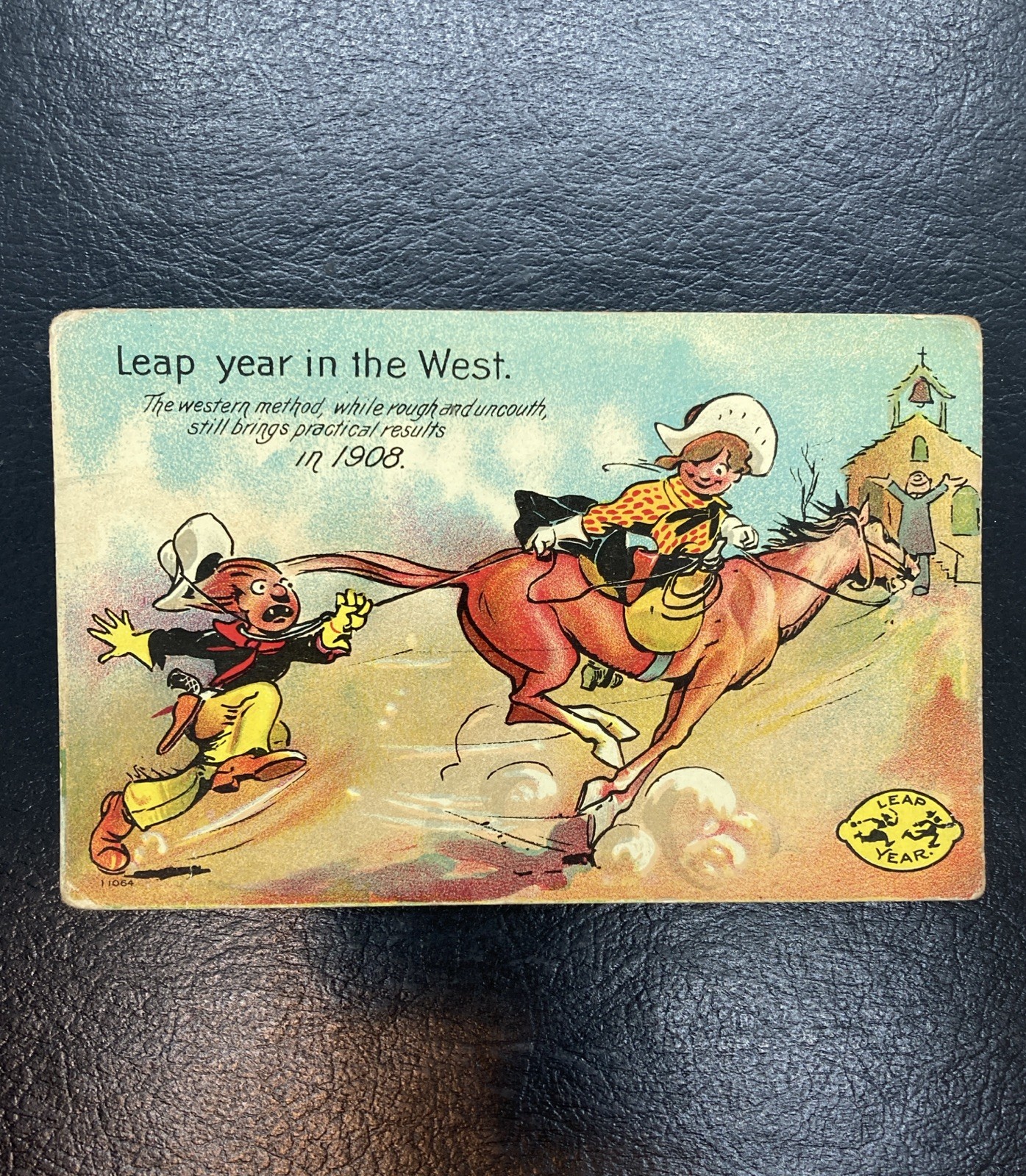1908 Leap Year Humorous Postcard