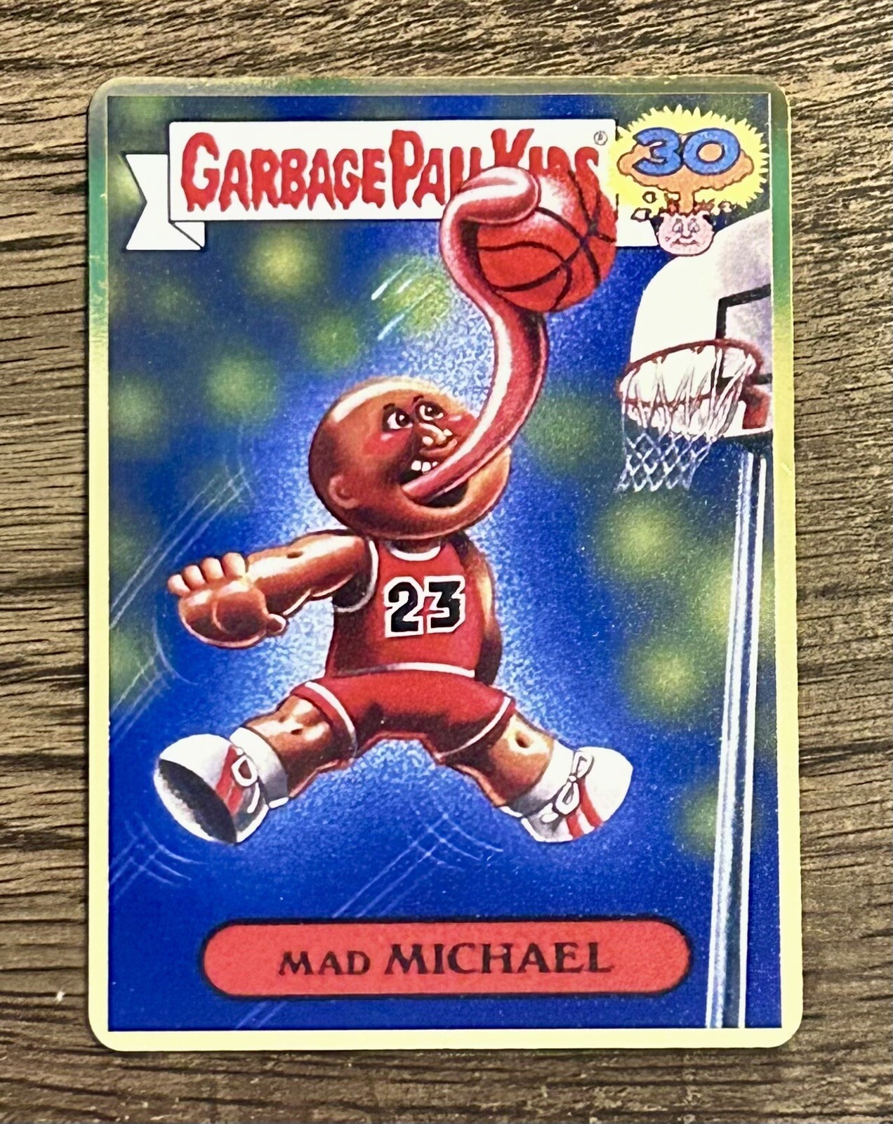 30th Garbage Pail Kids Rare Metal Gold Mad Michael Jordan Card GPK