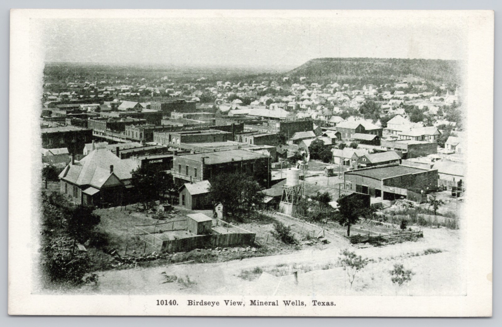 Birdseye View Mineral Wells Texas Early City Postcard 10140 Birdseye View Mineral Wells Texas Early City Postcard 10140
