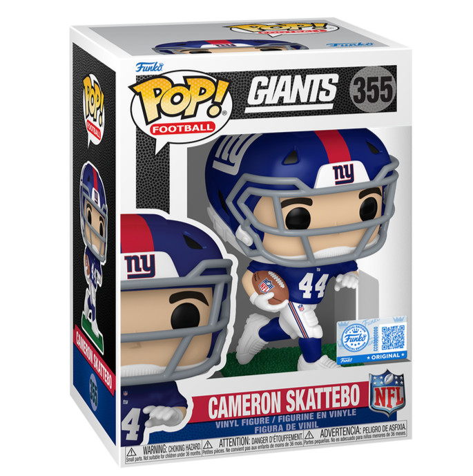 Funko POP Cameron Skattebo New York Giants NFL Exclusive Figure 355 + Protector
