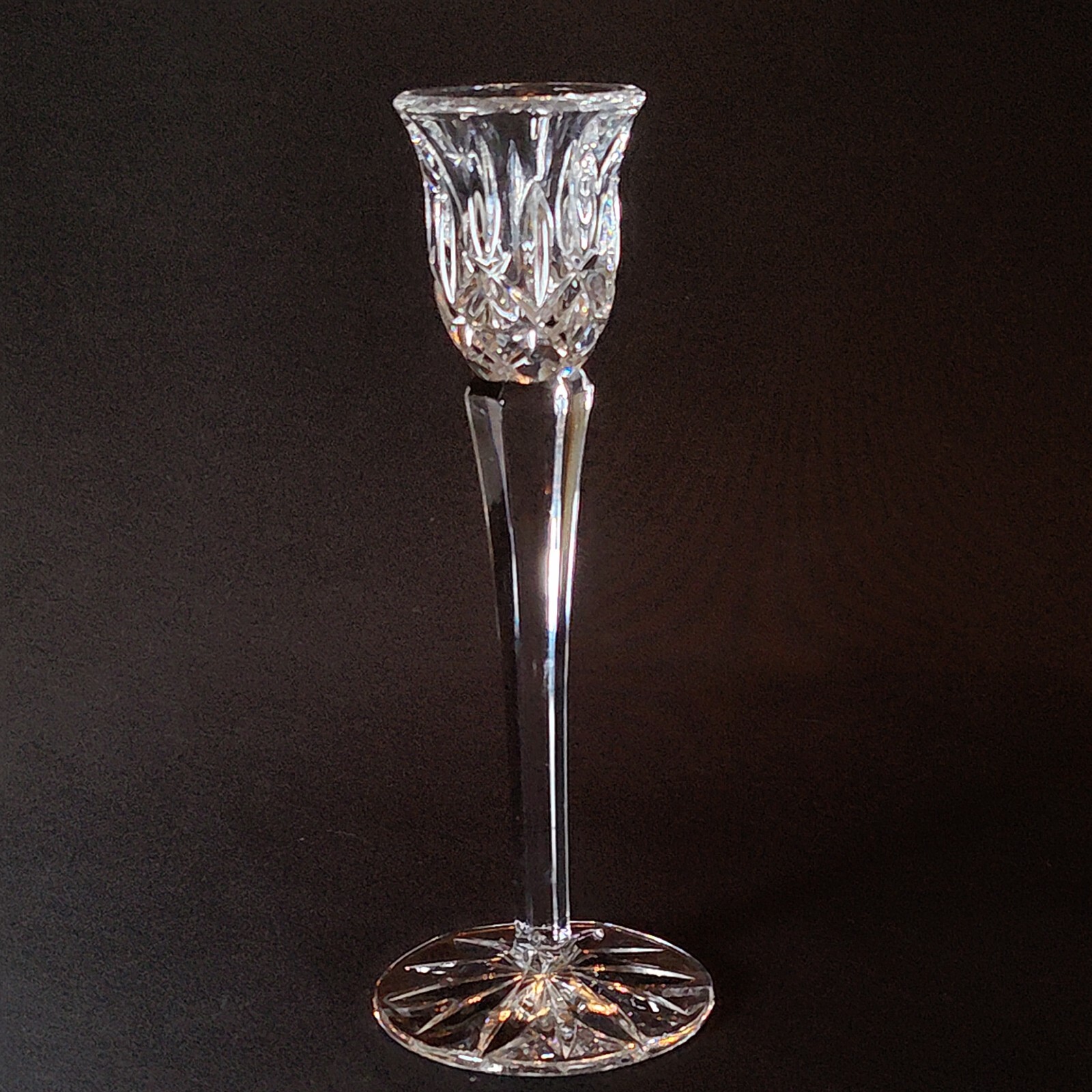 GORHAM LADY ANNE CANDLE HOLDER, Cut Lead Crystal, 8 in, Made in GERMANY