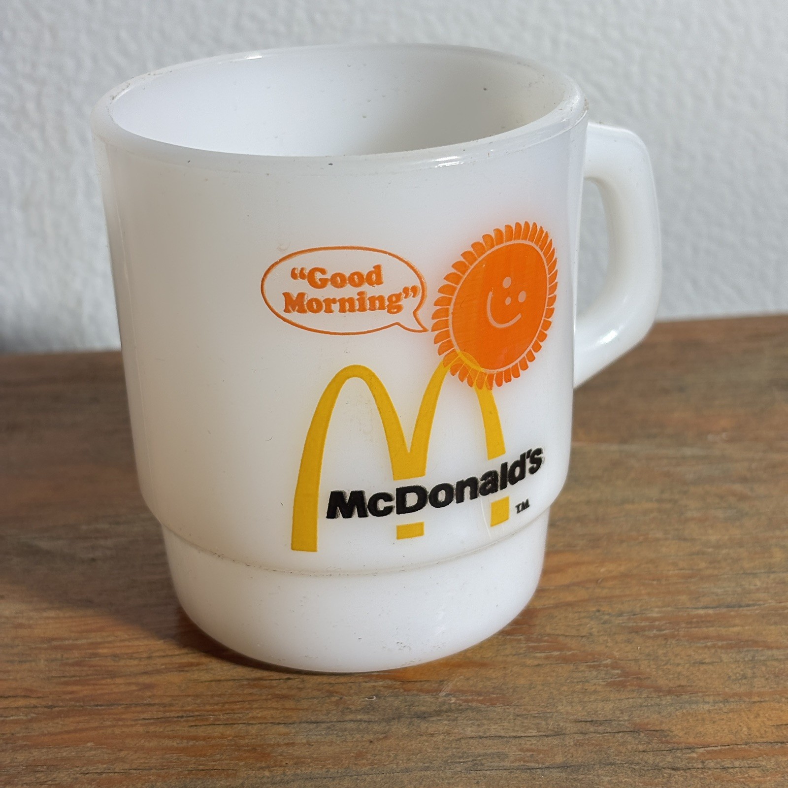 Vintage McDonalds mug Anchor Hocking Fire King ‘Good morning’ sunshine cup