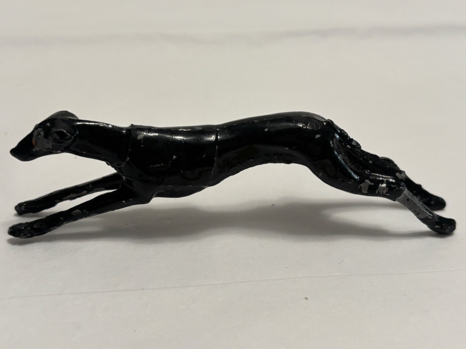Antique 1930s Lead Greyhound Dog Figurine Brown ENGLAND Toy 3.5\ Antique 1930s Lead Greyhound Dog Figurine Brown ENGLAND Toy 3.5\