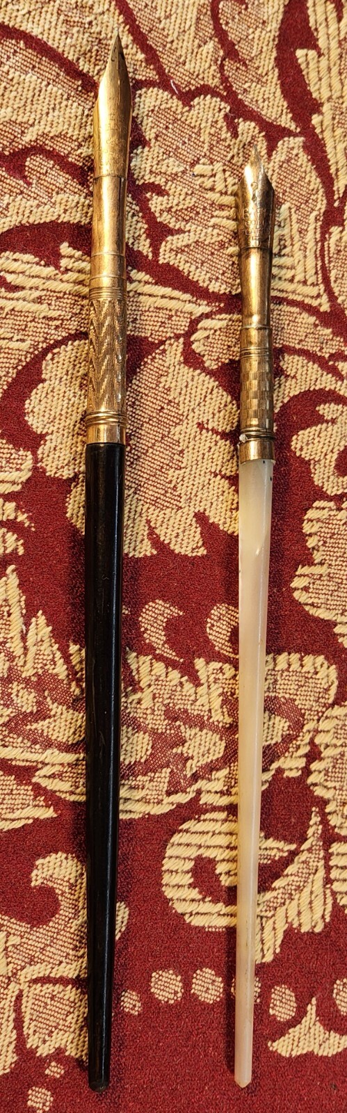 Antique E.S. Johnson & Co. No 4. and  BAFF No. 5 Gold Plated Dip Pens