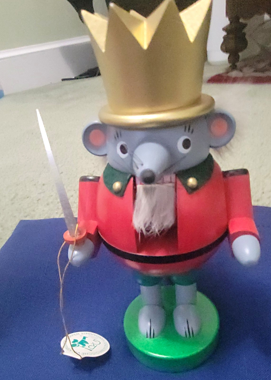RG Handmade in Germany Wooden Christmas Mouse 7 inch Nutcracker RG Handmade in Germany Wooden Christmas Mouse 7 inch Nutcracker