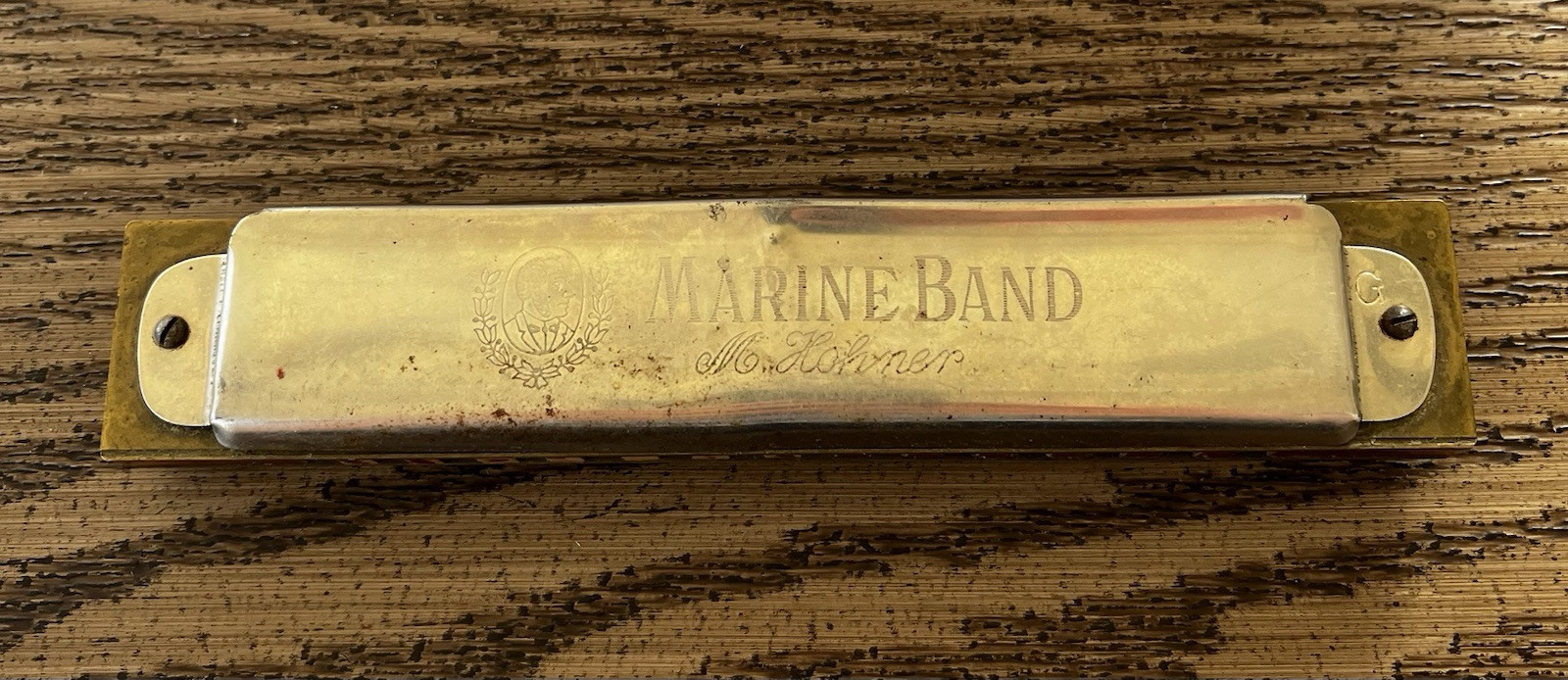 Vintage M Hohner Marine Band Harmonica  Made In Germany