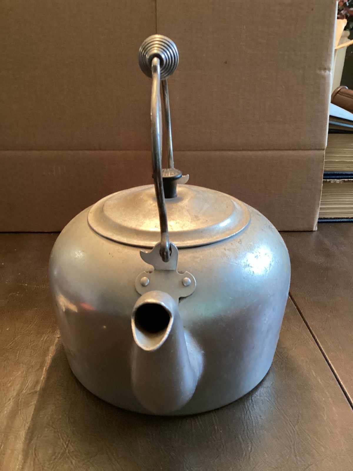 Antique T.A.C.U. Co. Aluminum Kettle Teapot w/ Wire Handle