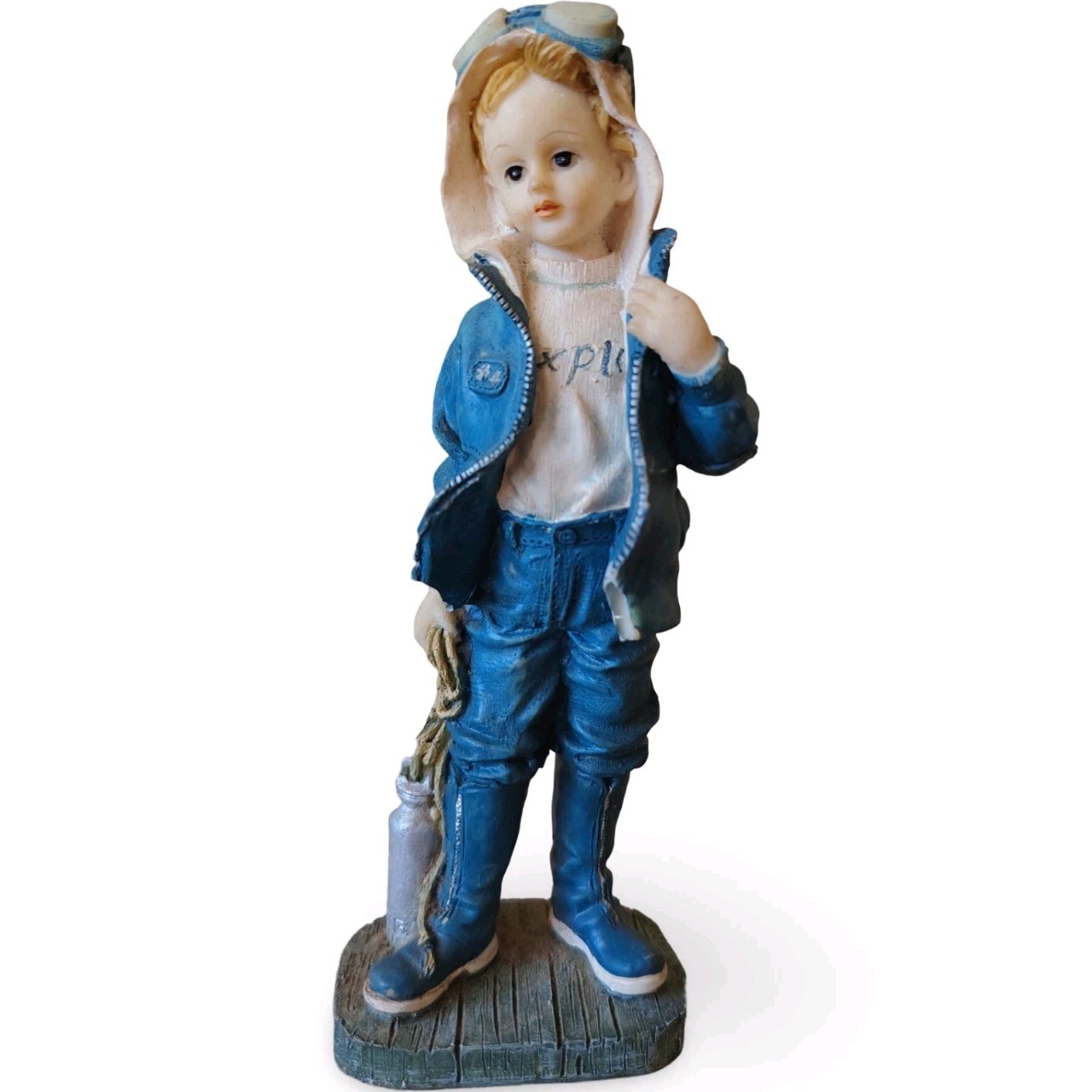 Vintage Resin Boy Explorer Figurine Aviator Pilot Boy Statue Nautical Decor 7 Vintage Resin Boy Explorer Figurine Aviator Pilot Boy Statue Nautical Decor 7