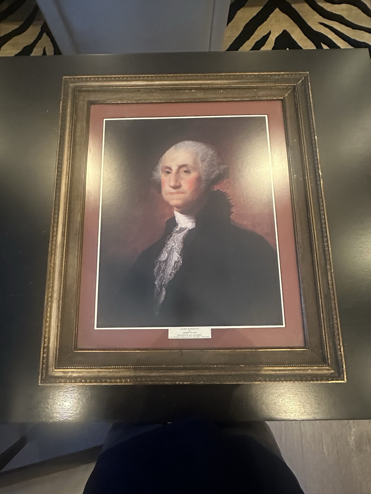 Rare George Washington Americana President Portrait Professionally Framed -24x29