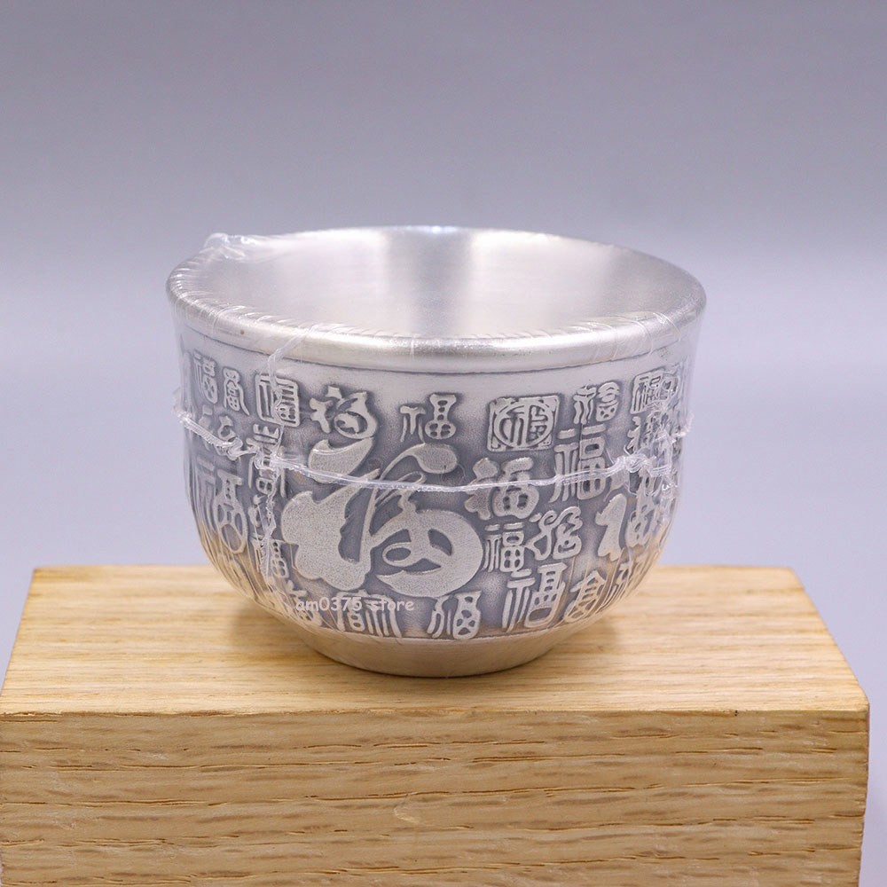 Pure Silver 999 Double-layer Insulation Master Drink Cup Small Tea Bowl 40ML