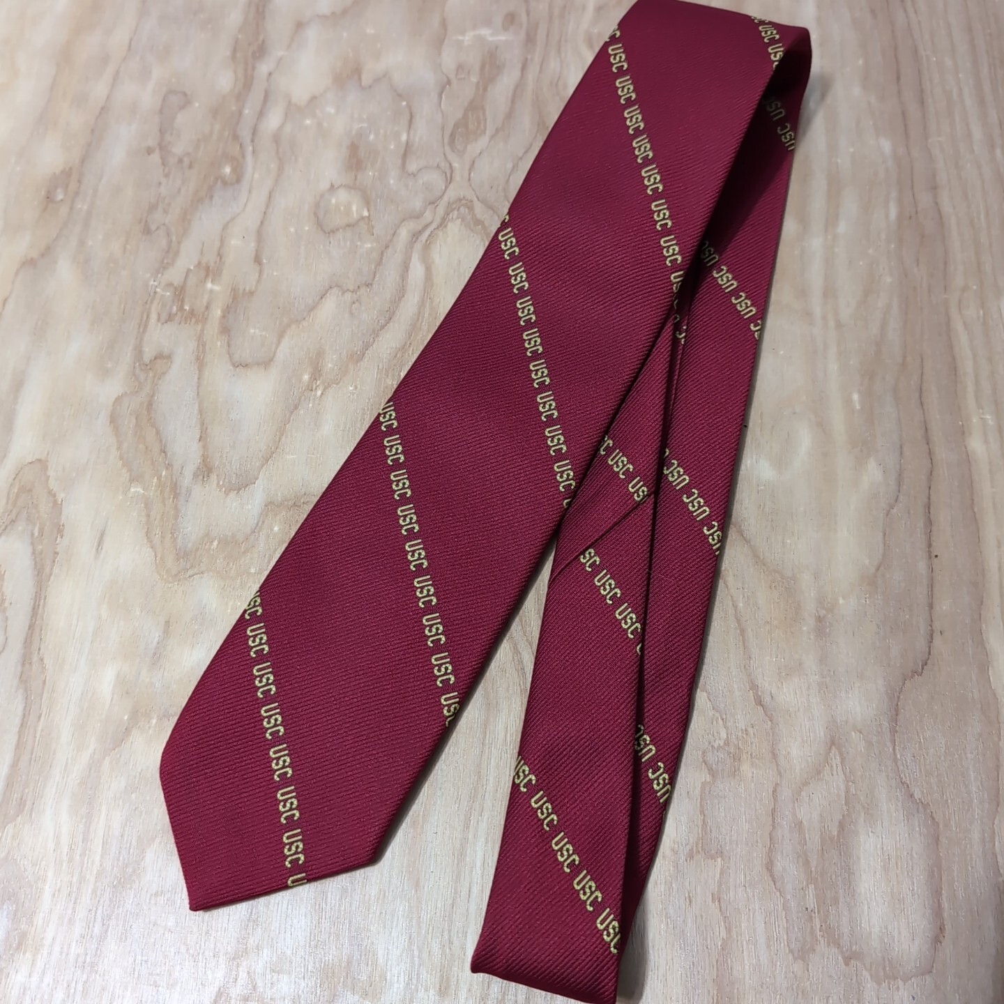 Vintage Caslon by Castle Red Gold USC NECKTIE University of Southern California