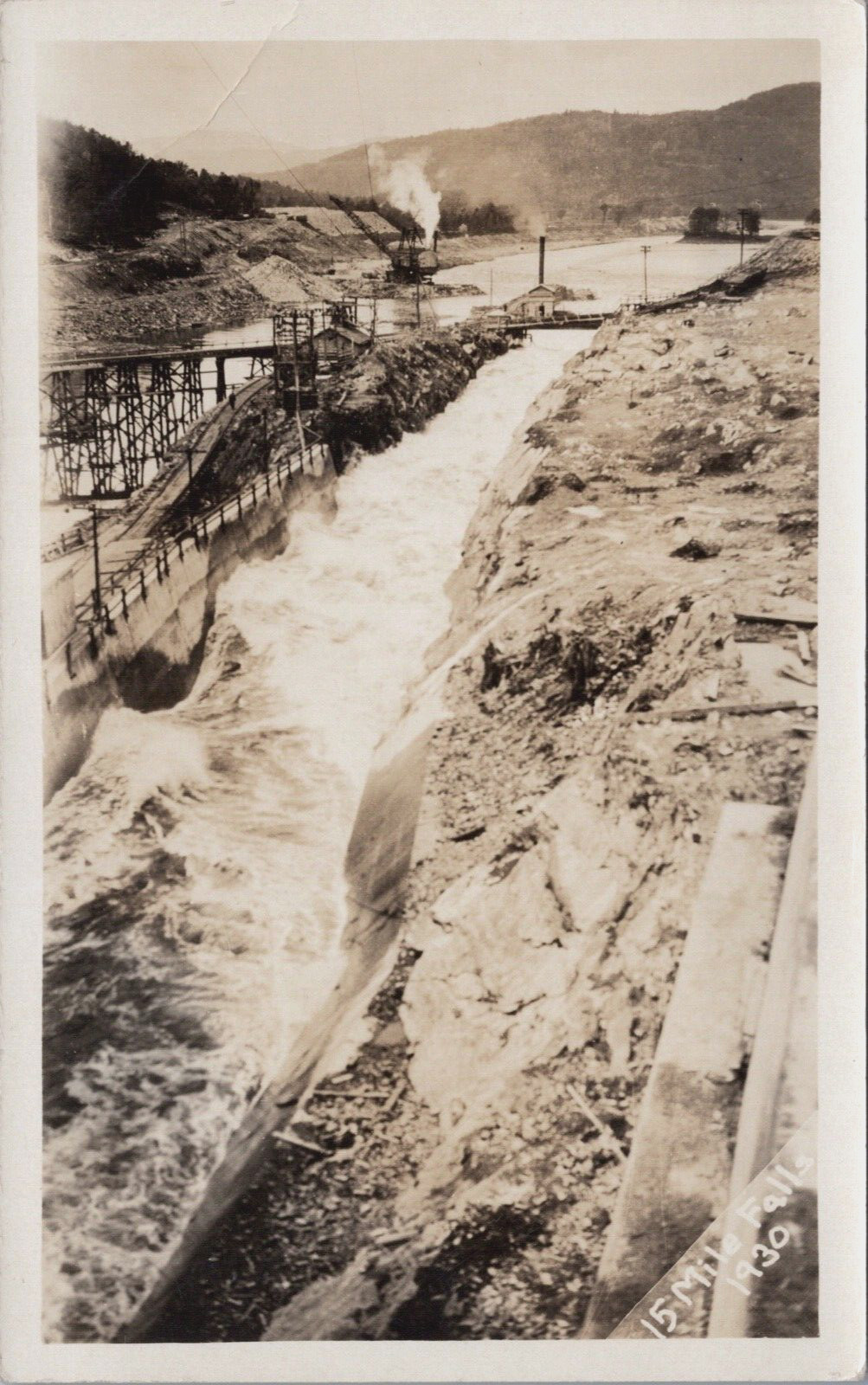 RPPC c1910 15 Miles Falls Vermont Postcard
