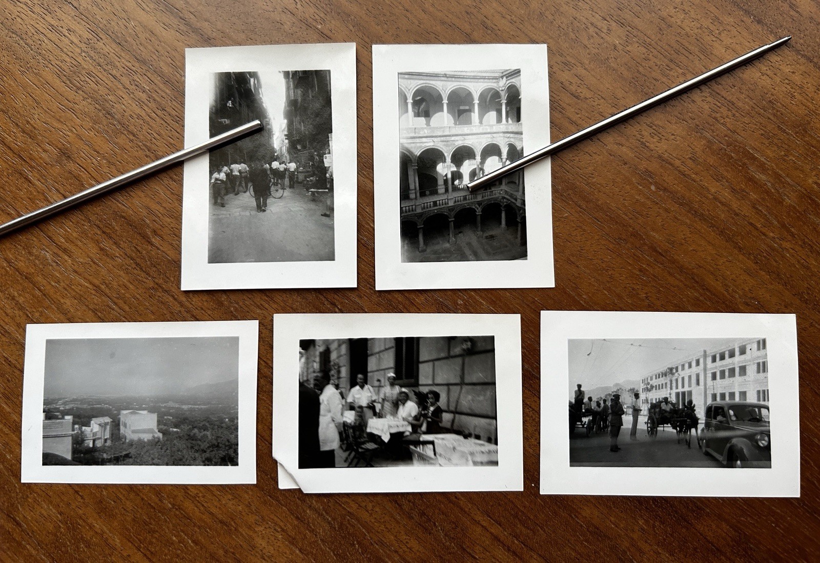Vintage c. 1950 Palermo Sicily Italy Street Scene Palace Photos Lot of 5