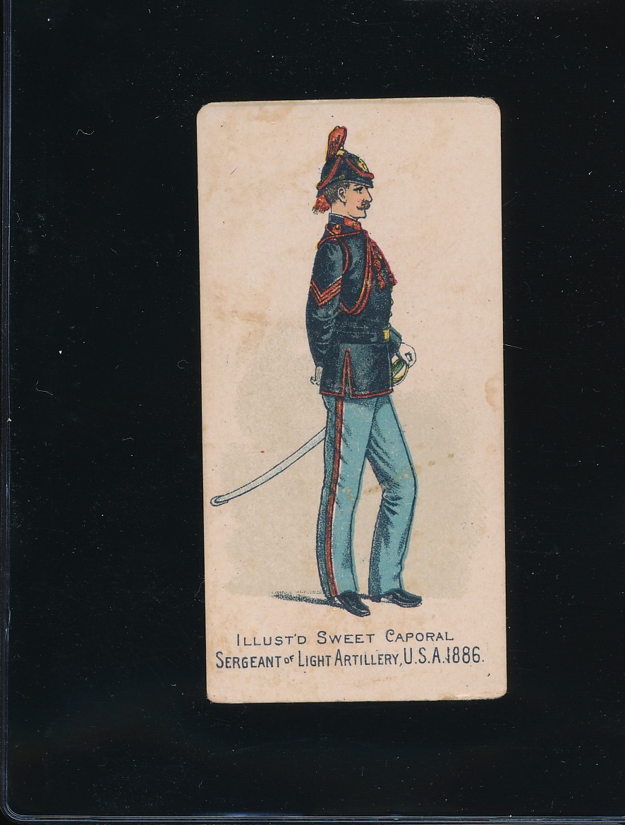 N224 1888 Kinney Military Series Sergeant of Lt Atillery USA - Vg+ - S4478
