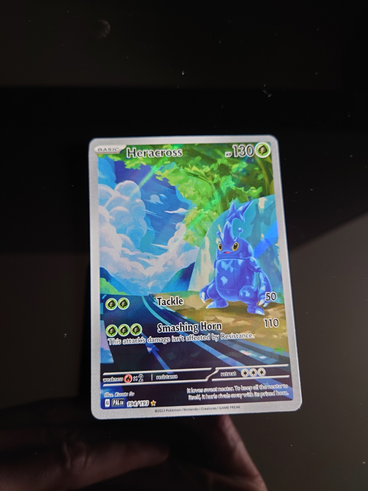 2023 Pokémon Heracross 194/193 Illustration Rare Paldea Evolved NM