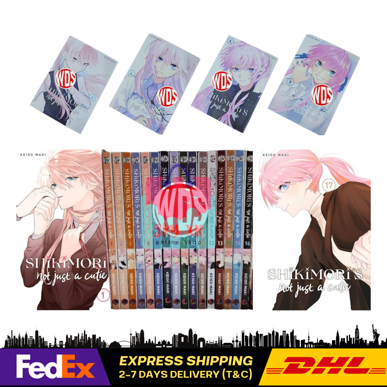 Shikimori\'s Not Just A Cutie Vol. 1-17 FULL SET Manga English Version Comic