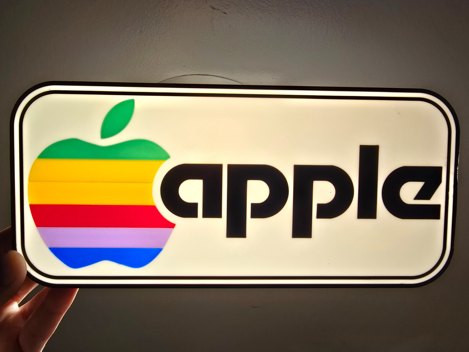 Retro Apple Computer 9-inch Light Box LED Sign 3D Printed Wall Decor Man Cave