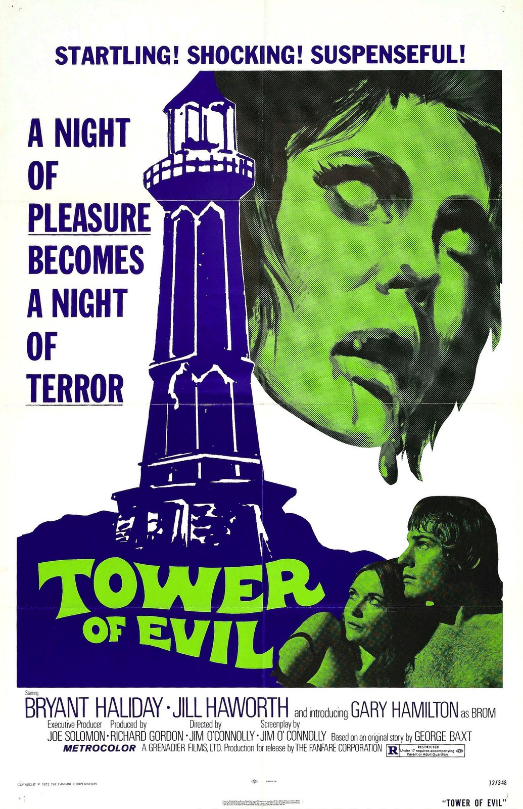Tower Of Evil Movie Poster Print Wall Art Home Decor Vintage Film