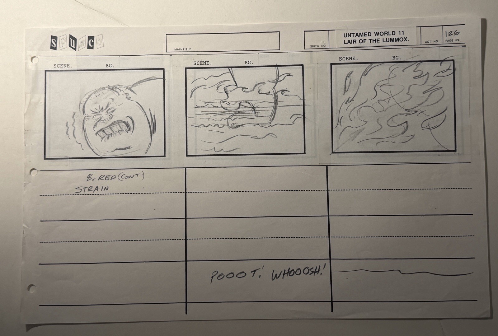 Ren & Stimpy Original Production Storyboard Art Spumco  - COA