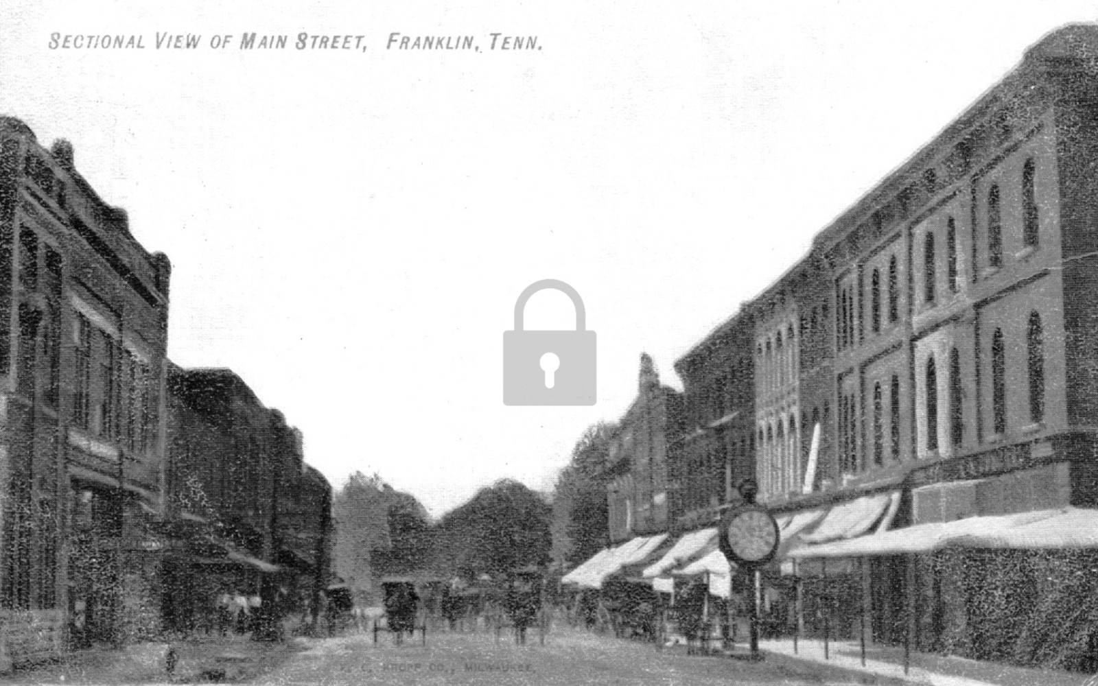 Main Street View Franklin Tennessee TN - Reprint