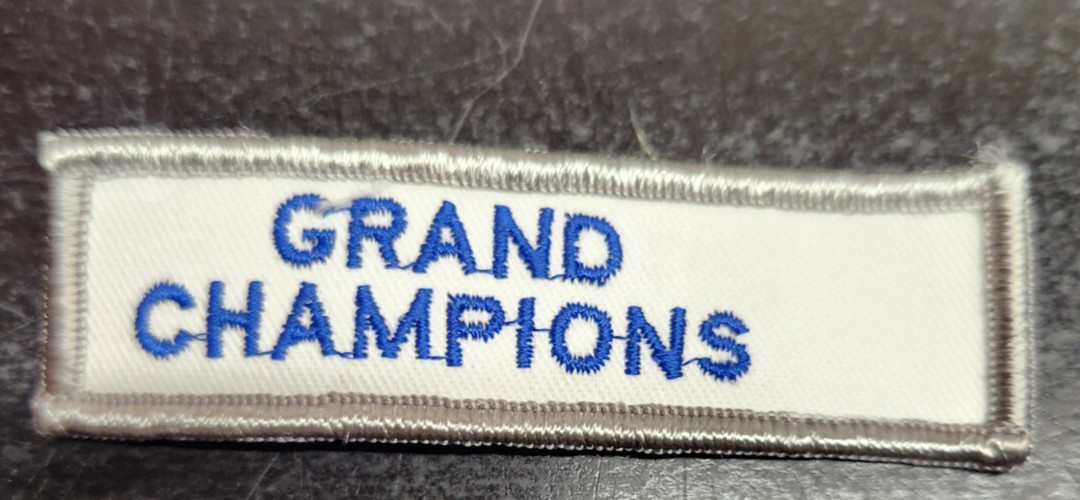 Vintage Grand Champions Sew-On Patch -  1 x 4 Inches