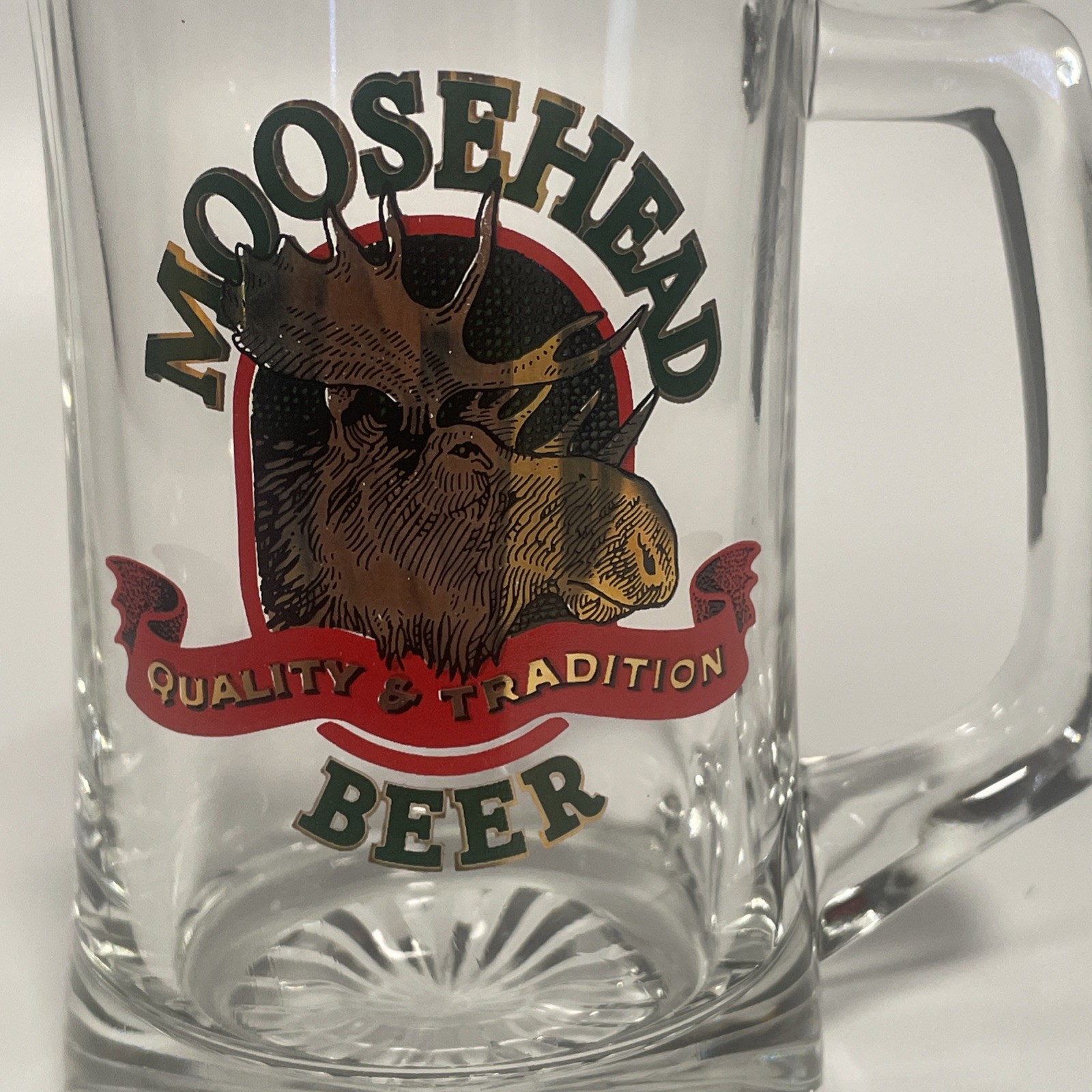 Vintage MOOSEHEAD Canadian Lager Beer 12oz Glass Stein Mug