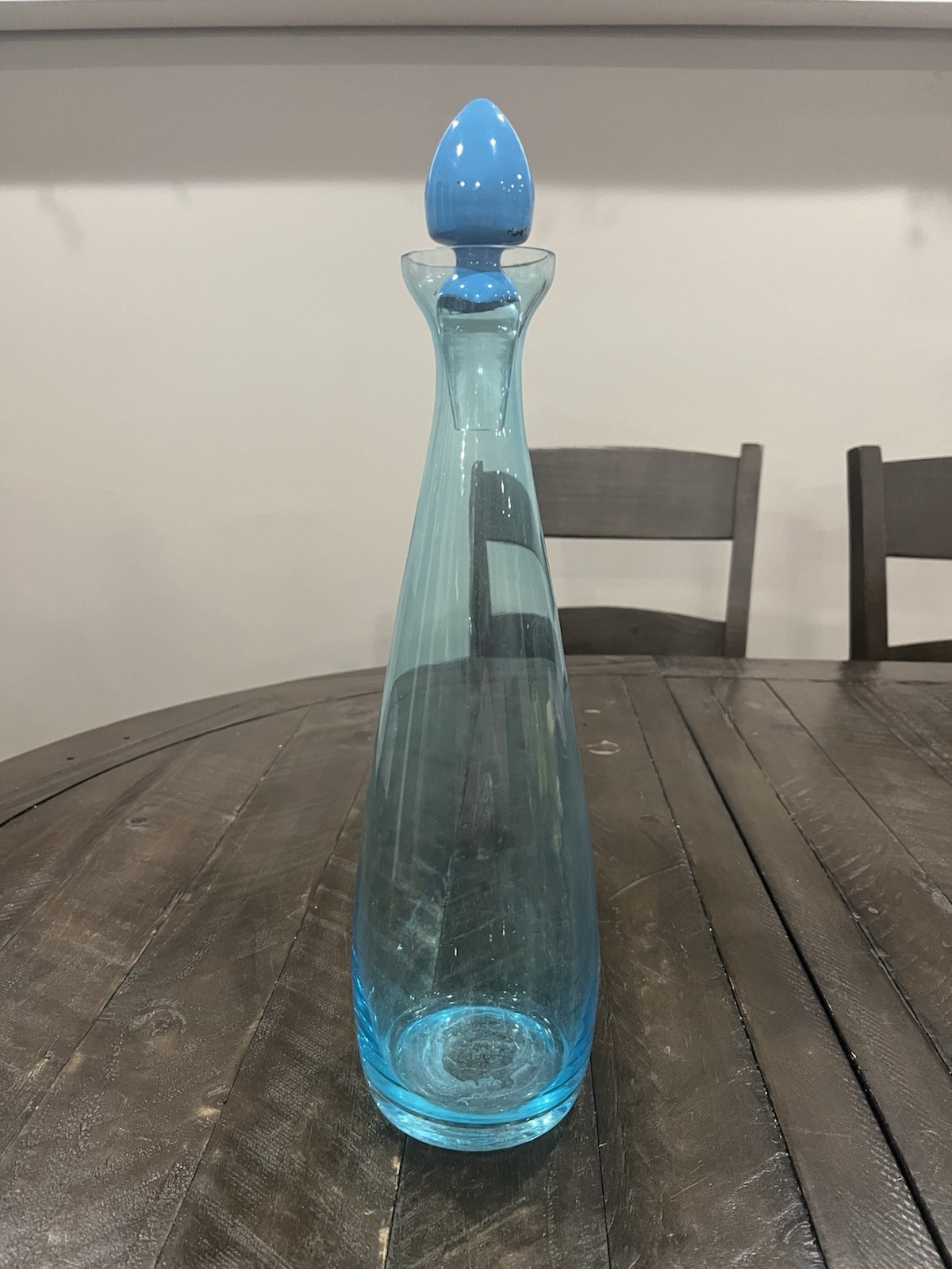 Jonathon Adler Happy Chic Blue Glass Decanter Stopper MCM 15.5” Jonathon Adler Happy Chic Blue Glass Decanter Stopper MCM 15.5”
