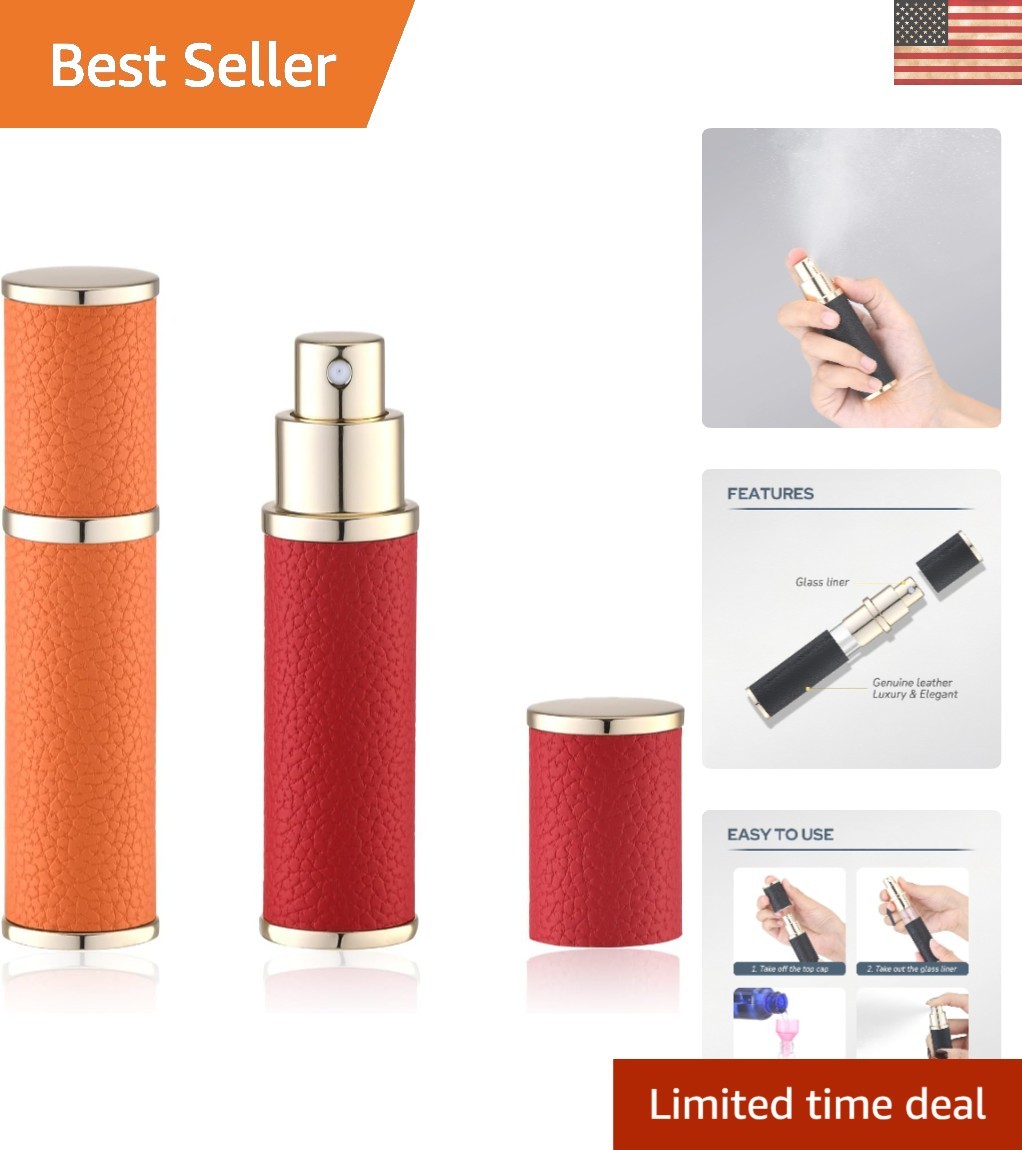 Luxury 10ml Travel Perfume Bottle - Refillable Leather Atomizer for Men & Women Luxury 10ml Travel Perfume Bottle - Refillable Leather Atomizer for Men & Women