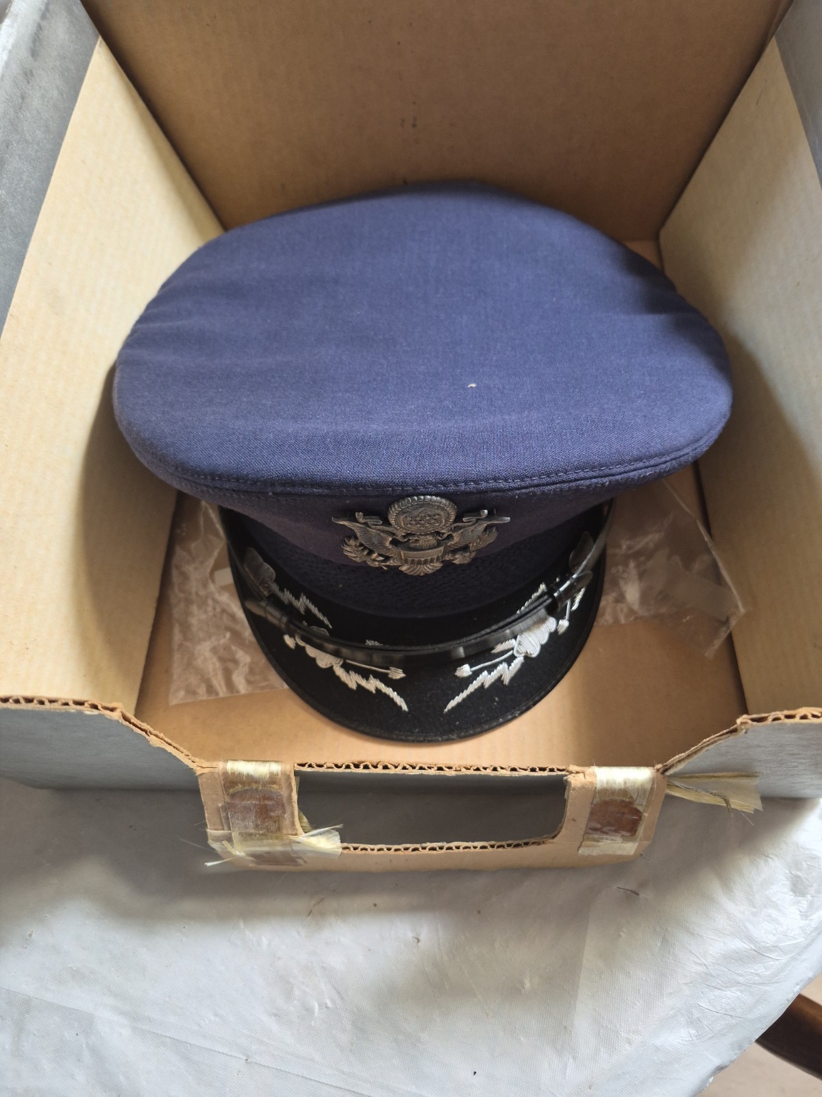 Vintage Bancroft Military Cap US Air Force General Officer– Size 7 1/8 With Box