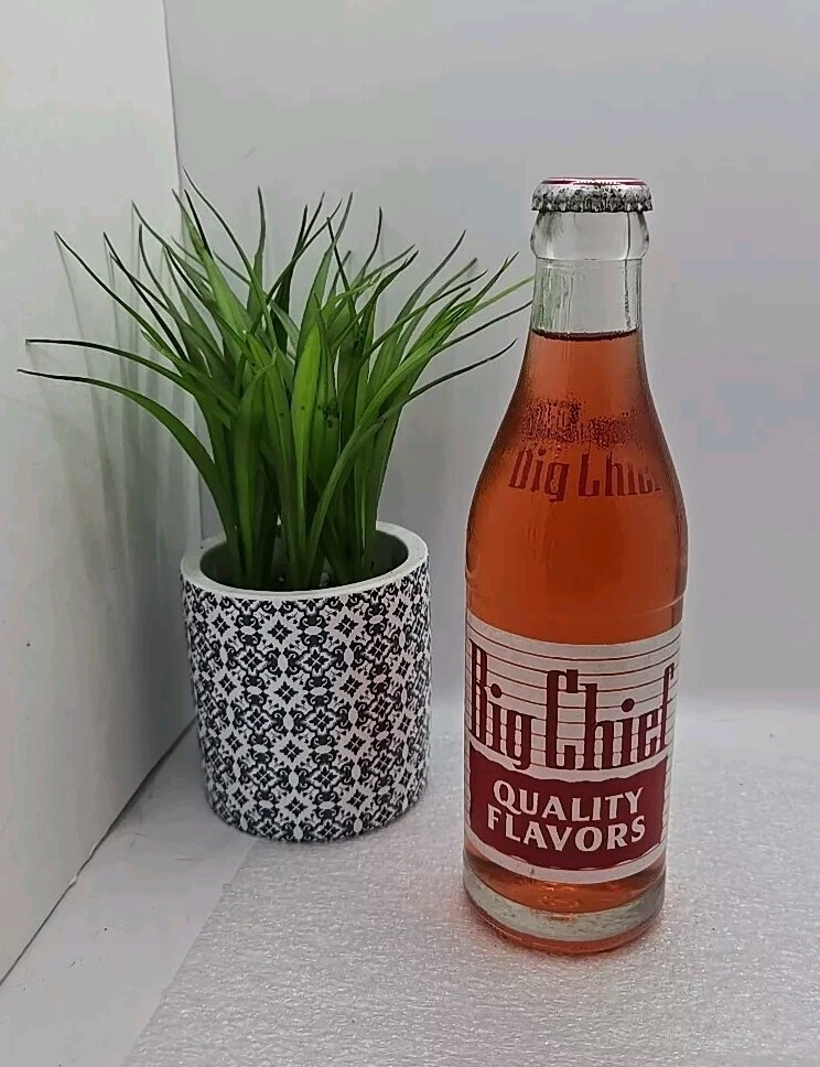Collectors Soda Bottle - Sealed Unopened Bottle ~ Big Chief / Raspberry Flavor 