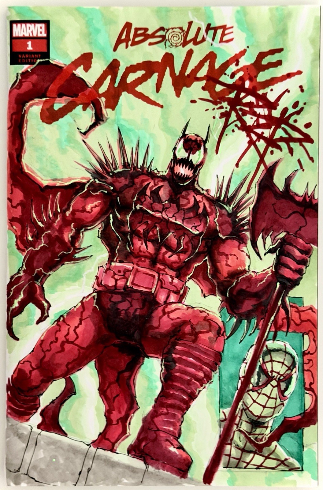 Absolute Carnage #1 - Blank Sketch Variant w/Original Art by Comic Pro RZP w/COA Absolute Carnage #1 - Blank Sketch Variant w/Original Art by Comic Pro RZP w/COA