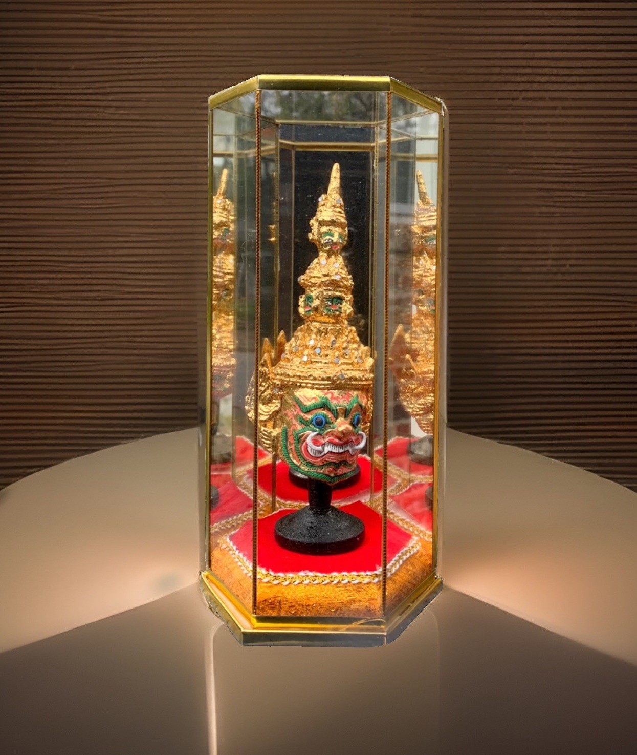 Tossakan Face Mask Thai Khon Dance Painted Ravana ENCASED 9\